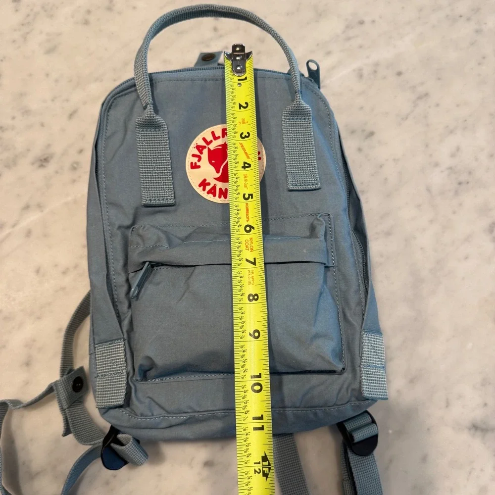 Fjallraven Kanken‎ Mini Backpack Blue Vinylon F Adjustable Straps Small Bag